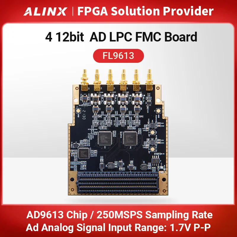 

Alinx 4-channel12bit 250M AD9613 Acquisition LPC FMC Board FL9613