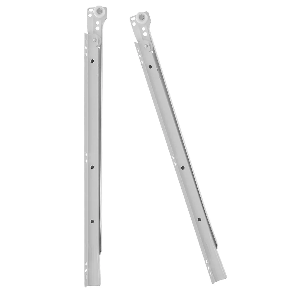 

2pcs Heavy Duty Two-Section Drawer Slides Smooth Self-Lubricating Steel Cabinet Side Rail For Wardrobe Keyboard Tray Replacement