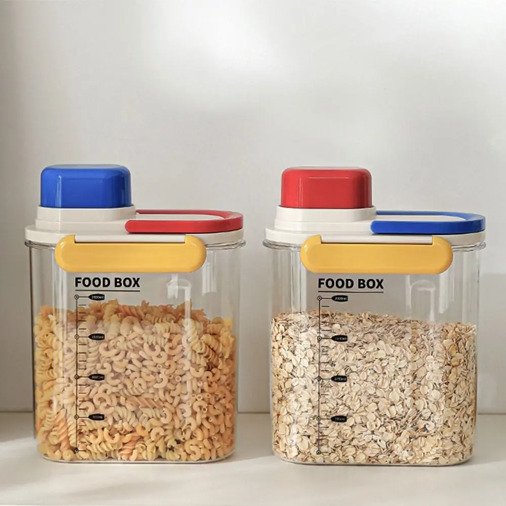 

Portable Plastic Cereal Storage Box Compact Large Capacity Grain Storage Tank Mold-proof Sealed Rice Storage Bucket Pantry