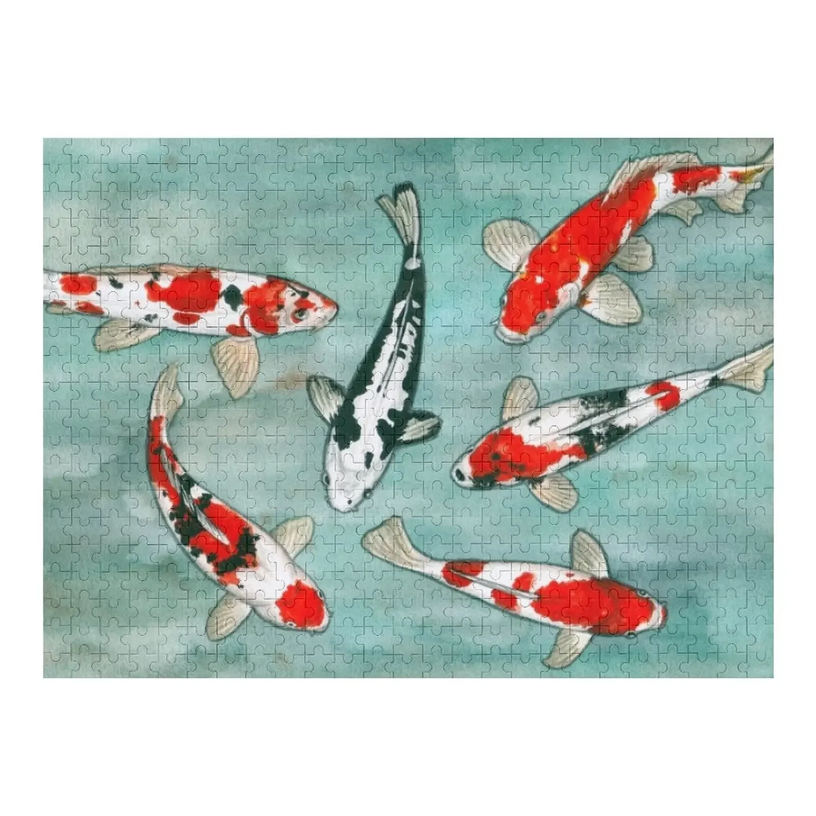 

Le ballet des carpes koi Jigsaw Puzzle Children Custom Wooden Gift Personalized Gifts Anime Puzzle