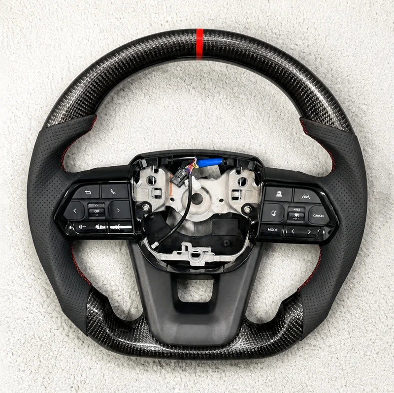 Carbon Fiber Steering Wheel for Toyota Hilux corolla Gr 86 camry Land Cruiser Fortuner Lc300 Lc200 Prado 120 150 LC79 LC70 LC76