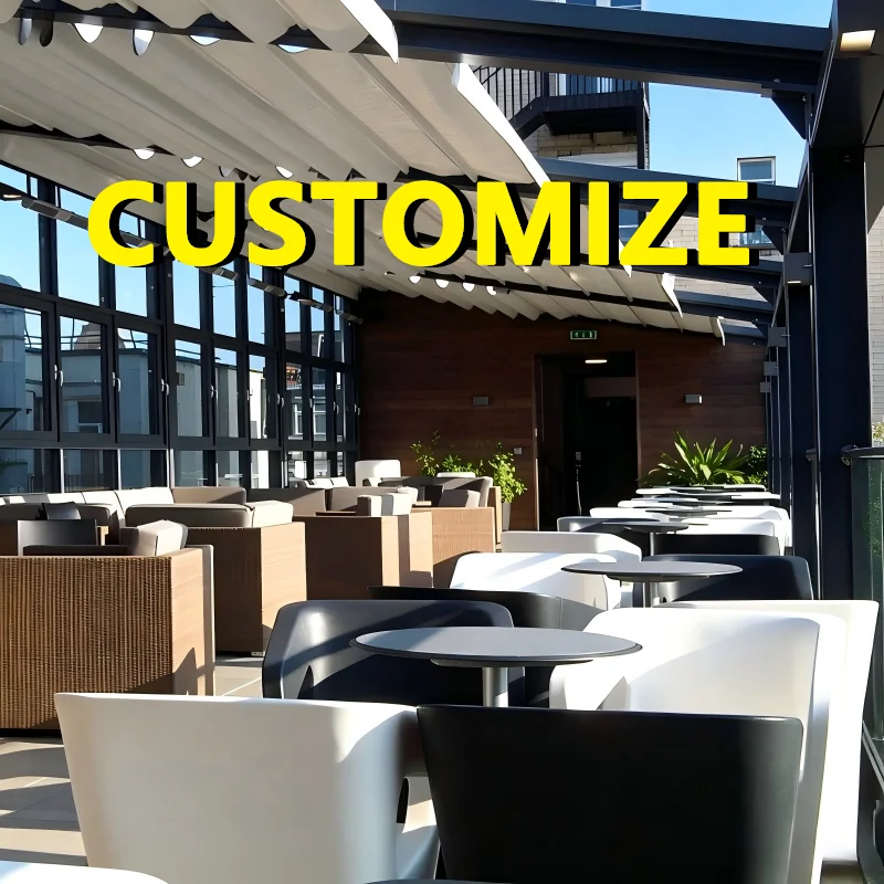 Any Size Custom Motorized Louvered Roof Aluminum Bioclimatic Pergola Remote Control Uv Outdoor Garden Patio Sun Shade Privacy
