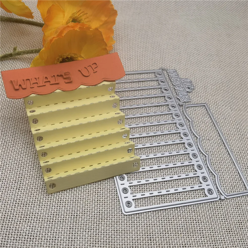 Curtain Blinds Folding Metal Cutting Dies Decorative Scrapbooking Steel Craft Die Cut Embossing Paper Cards Stencils