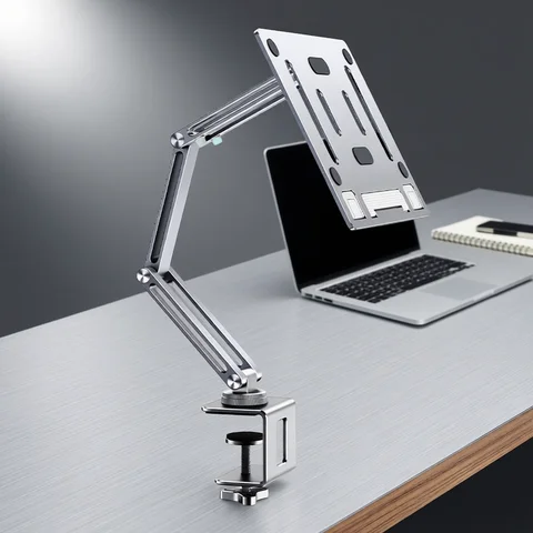 Support Clamp Tablet Oatsbasf Laptop Stand Clamp Tablet Hightening Support Holder Book Bracket Desktop Bed Lazy Stand 360°Rotating Hight Adjustable