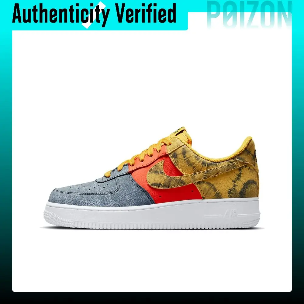 Nike Air Force 1 Skateboard Shoes Men's Low Top Yellow/Orange/Gray CZ0337-700