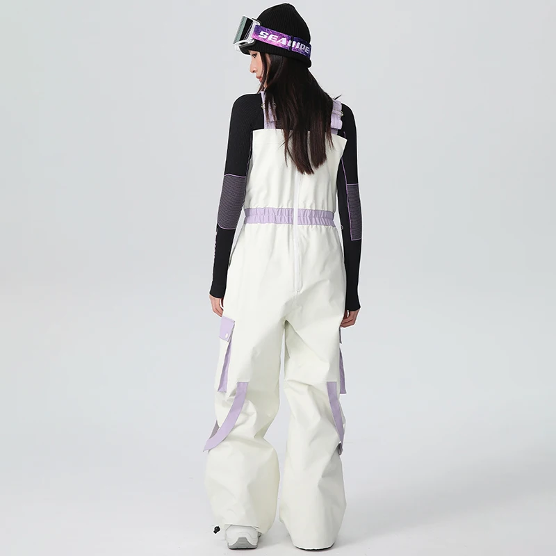 กางเกงสโนว์บอร์ดสำหรับผู้หญิง ผ้ากันน้ำ กันลม 3 ชั้น เหมาะสำหรับเล่นสกี เดินป่า และกีฬาฤดูหนาว