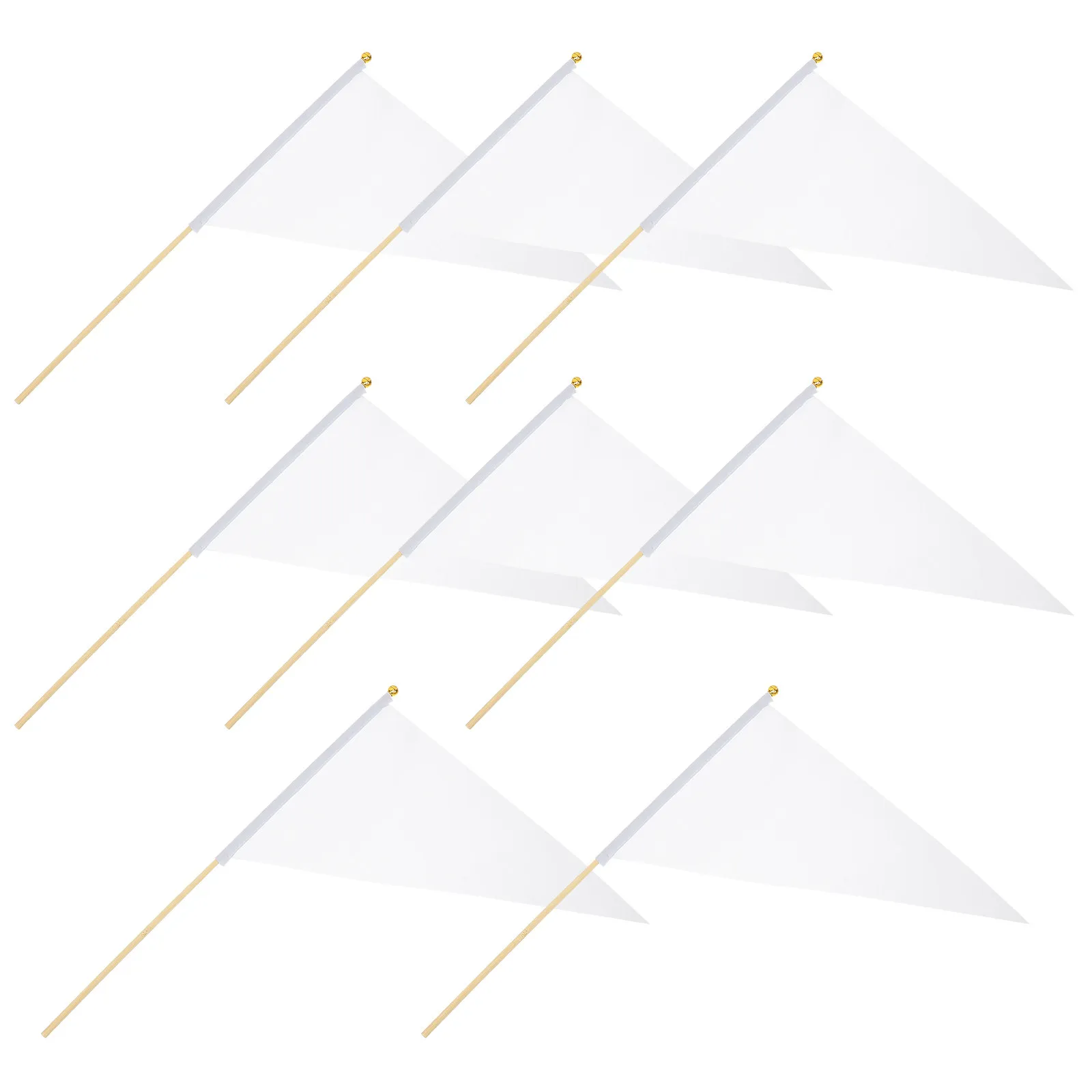 8Pcs Lawn Marker Flags Bamboo Polyester Garden Sprinkler Irrigation Yard Marking Flags Bright Visible for Landscaping and