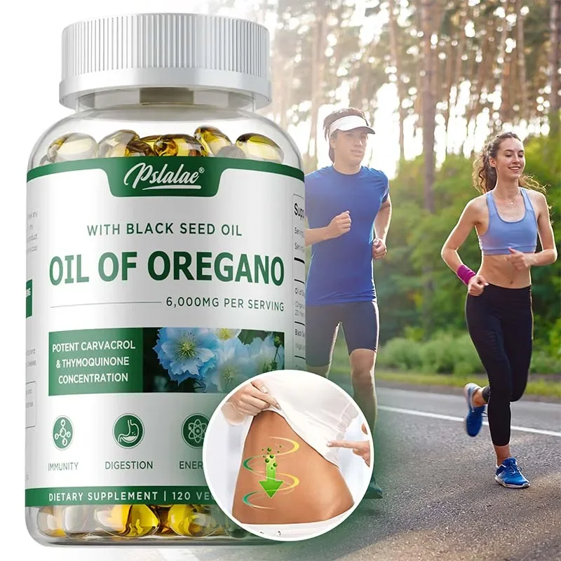 

Oregano Oil Softgels - with Black Seed Oil, Balance Intestinal Flora, Care for Intestinal, Digestive and Immune