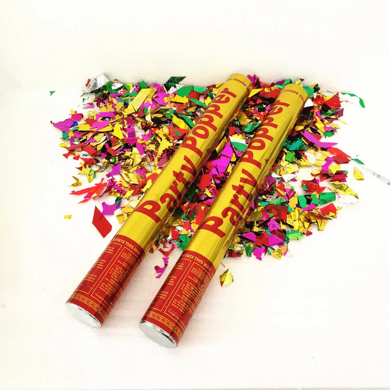 Confetti Cannons Party Poppers, Pink, Rose Gold and White Foil Confetti,  Confetti Poppers for Graduation, Birthdays Party