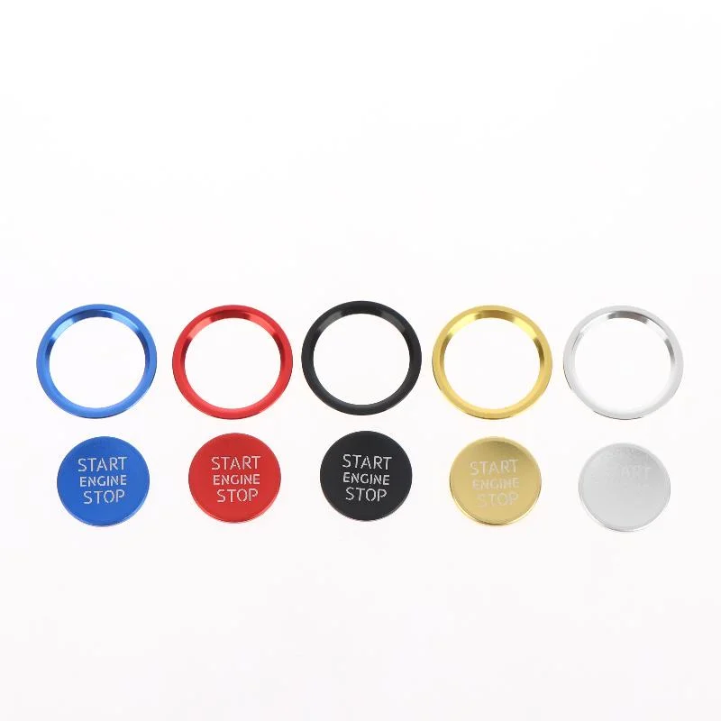 Car Engine Start Stop Button Cover Trim Ignition Switch Decorative Ring For A4 A5 A6 Q5 Q7 Decoration Accessories