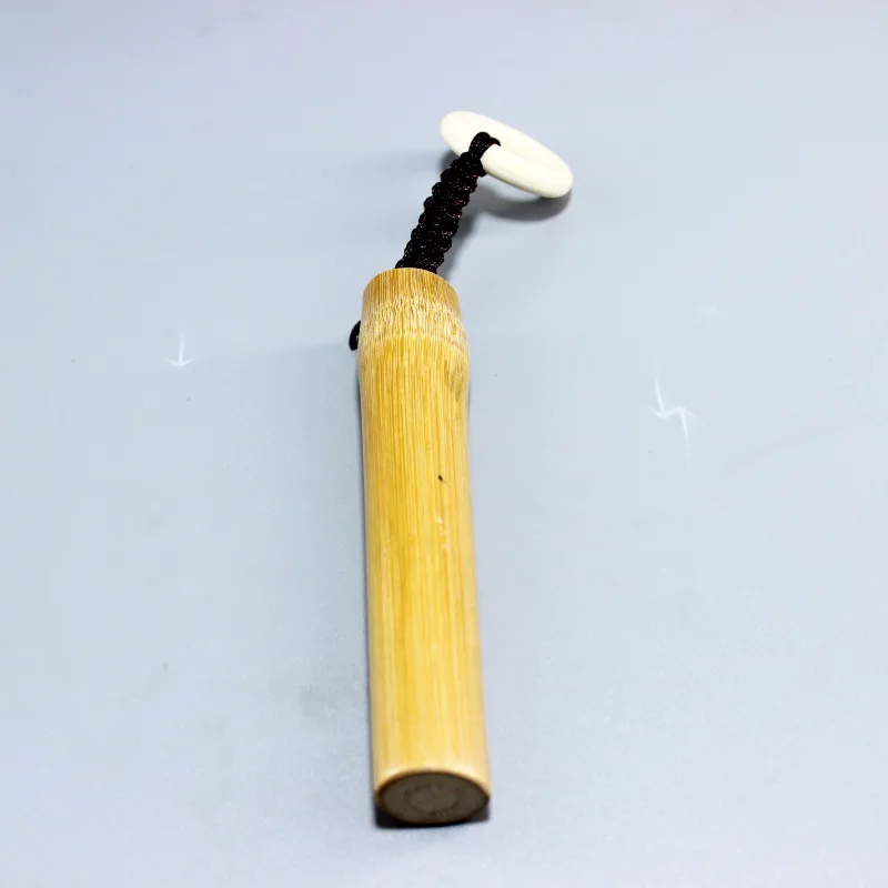 Solid Bamboo Handheld Toys Bamboo Tube Natural Wood Roller Long and Short Bamboo Products with Lanyards