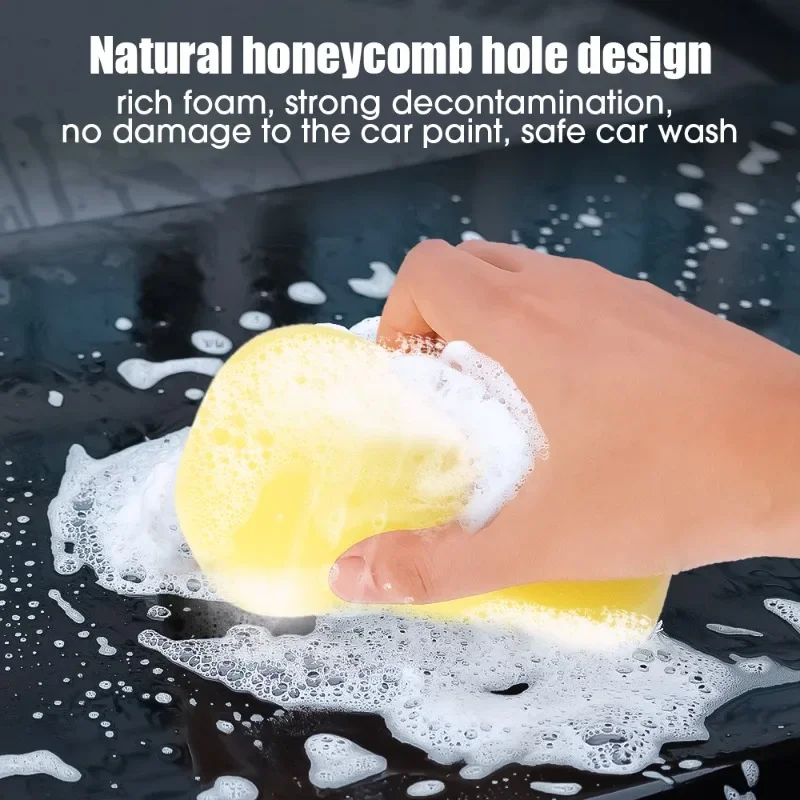 Car Wash Sponge Wipe 8-shaped Sponges Honeycomb Block Car Cleaning Waxing Tools High-density Absorbent Cleaning Sponges Block