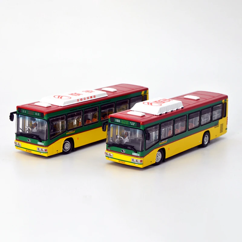 1:64 Scale Diecast Alloy Beijing Public Transportation BK6111 City Bus Toys Cars Model Classics Adult Gifts Static Display