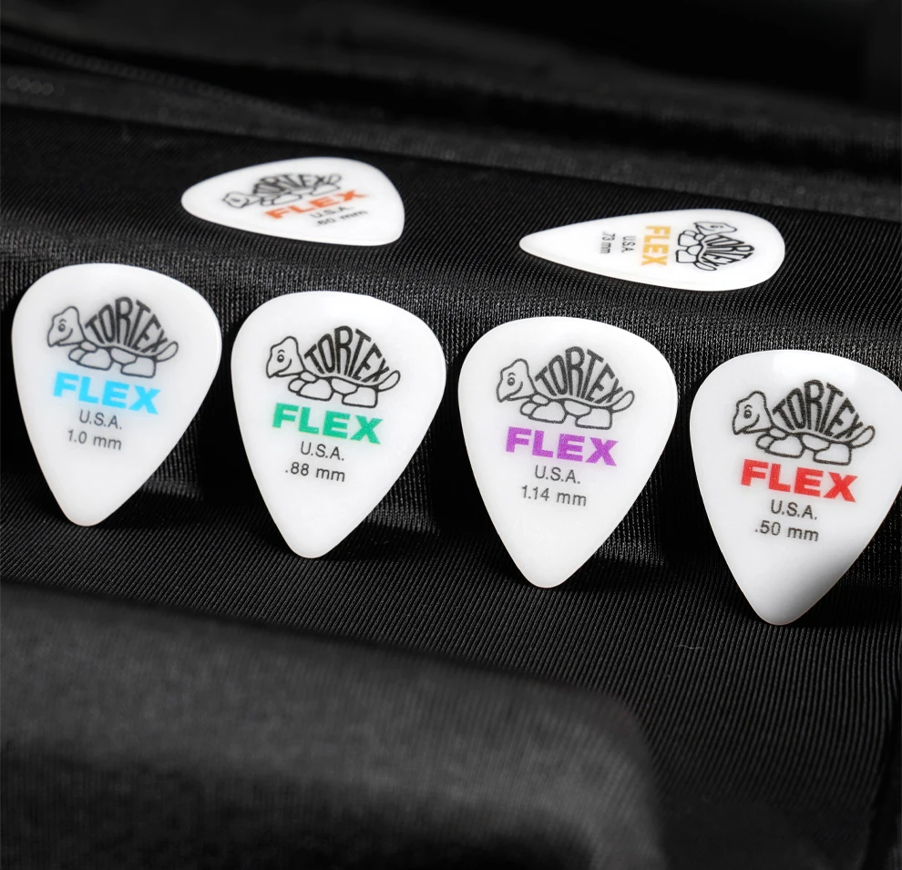Dunlop Pick. 428R FLEX Tortex JAZZ 3 matte non-slip acoustic/electric guitar pick. Thickness: 0.50/0.60/0.73/0.88/1.00/1.14mm.