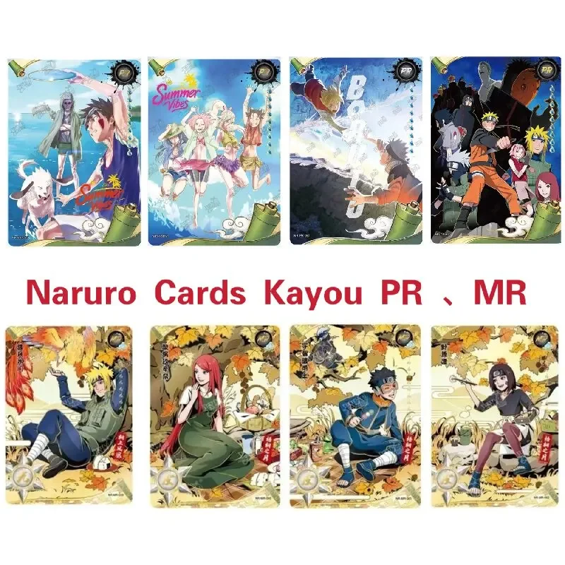 KAYOU Genuine Naruto PR Card MR Card Sasuke Kakashi Uchiha Tsunade Rare Collection Character Cards Kids Toy Xmas Gift