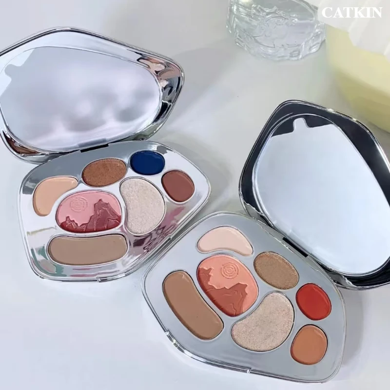 

CATKIN Matte Shimmer Pearl Glitter Eyeshadow Blush Full Face Highlight Pigmented Highlighter Shading Powder Long-lasting Makeup