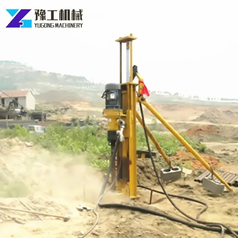 YUGONG Electric Rock Drill Hydraulic Portable DTH Water Well Drilling Rig Small Bore Well Drill Machine For Slope Protection