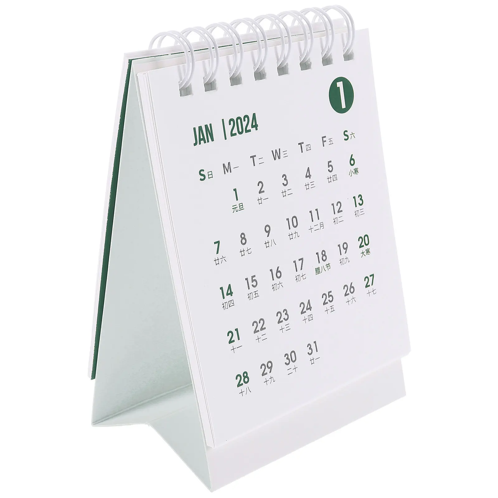 

Mini Desk Calendar Sturdy Paper Standing Table Calendar Foldable Daily Planner with Memo Space for Office Home Decor Desktop Use