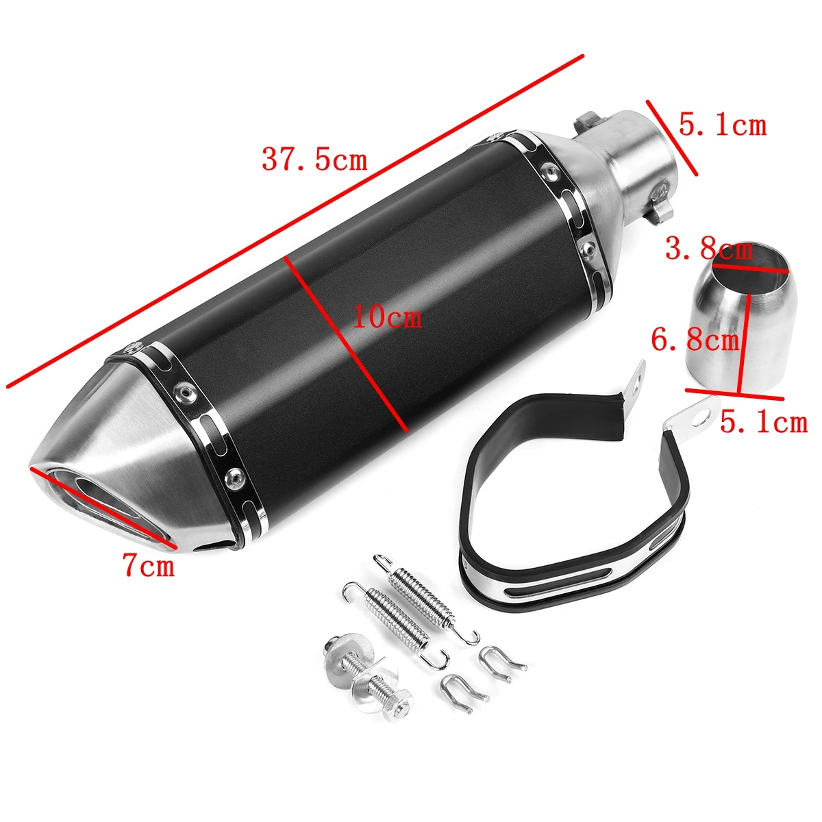 Universal Motorcycle EXHAUST Scooter Modified Muffler escape Slip On CBR 125 250 CB400 CB600 Z750 - view 3