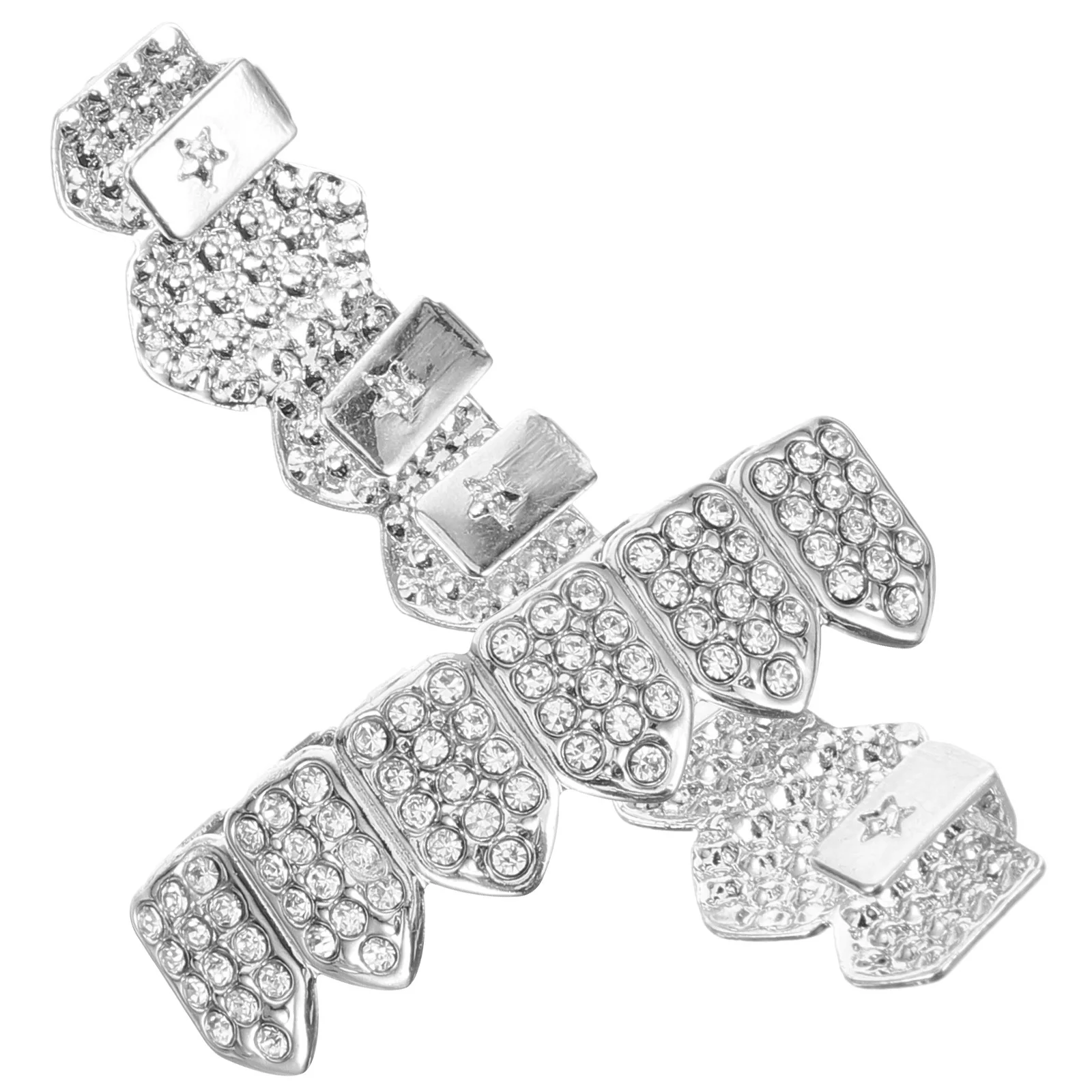 

Hip Pop Accessories Metal Teeth Grills Decorative Teeth Jewelry Rapper Performance Cosplay Props Sturdy Material Bright Color