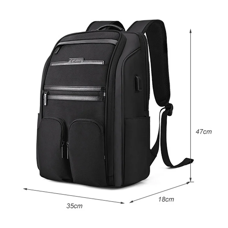 Mochila de computador impermeável de grande capacidade para homens e mulheres, bolsa de escola USB, viagem, laptop, negócios, homens, fêmea