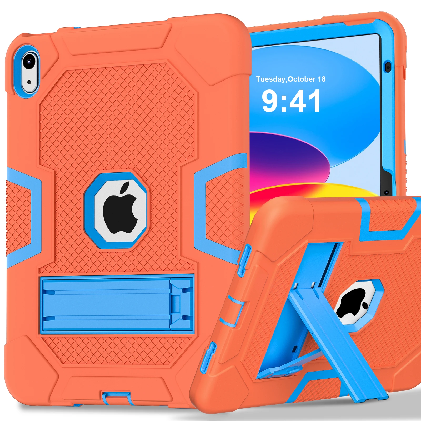 Case for iPad 10th mini 7 6 ipad 9.7inch 10.2inch 5-9th air 4 5 10.9inch pro11(2018-2022) 12.9inch Tablet Cover Kids Shockproof