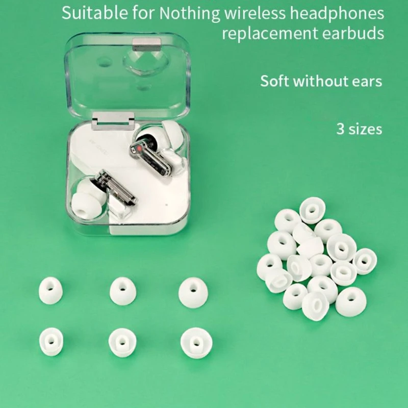 Headphone Cover for Nothing Ear (2) (1) Comfortable Ear Tips Pad Earplug Silicone In Ear Eartip PlugsCover F19E