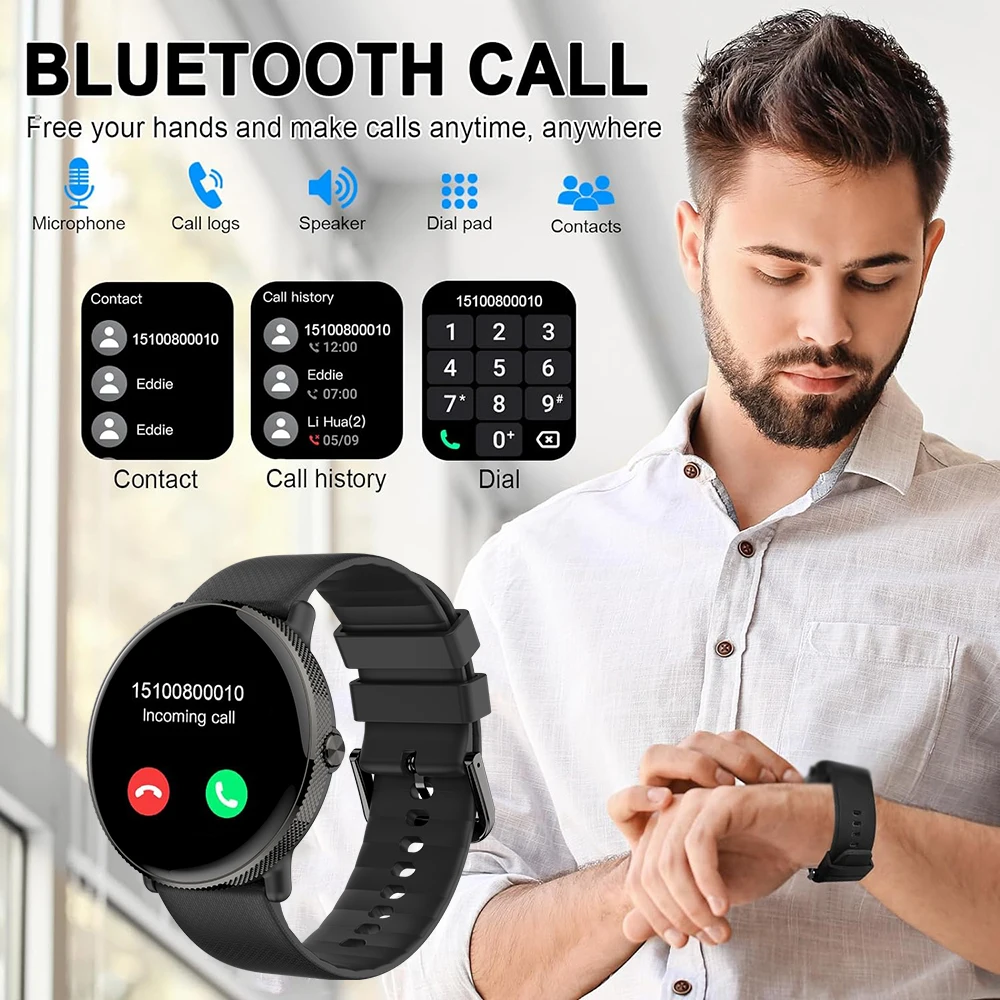 IUTECH S61 Smart Watch Women Men AMOLED Touch Round Bluetooth Calling Electronic Watches Waterproof Sport Smartwatch Male Ladies