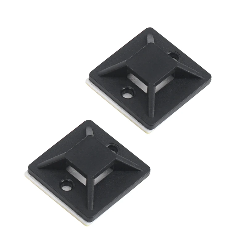 Soporte de montaje autoadhesivo para cables, Base de sujeción de 20X20X6Mm, 200 piezas