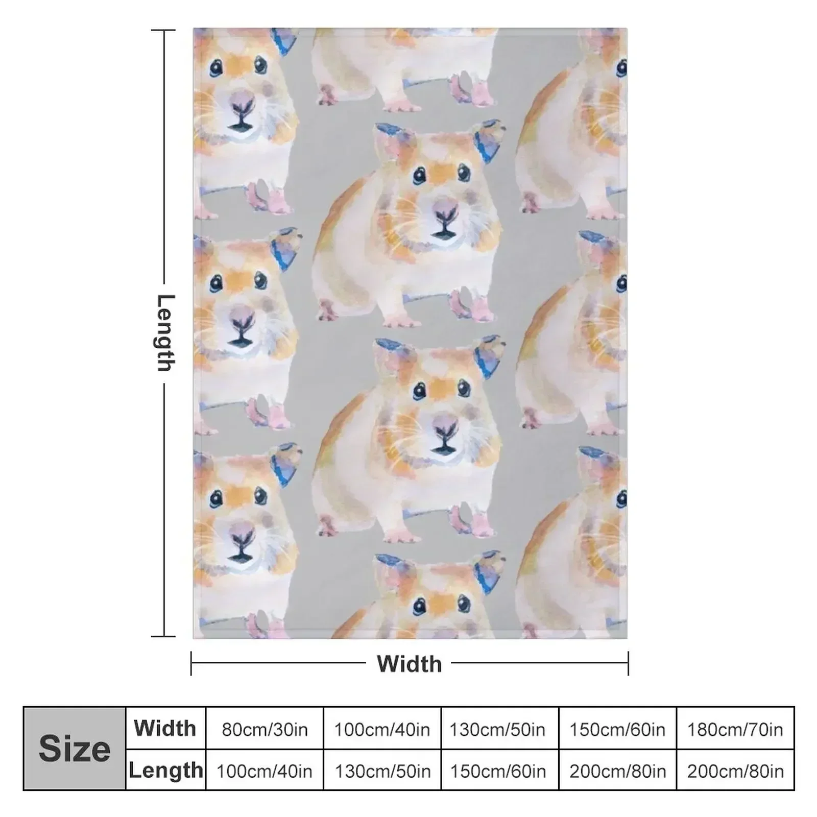 Colorful Hamster Watercolor Throw Blanket decorative christmas decoration Summer Hairys Tourist Single Blankets