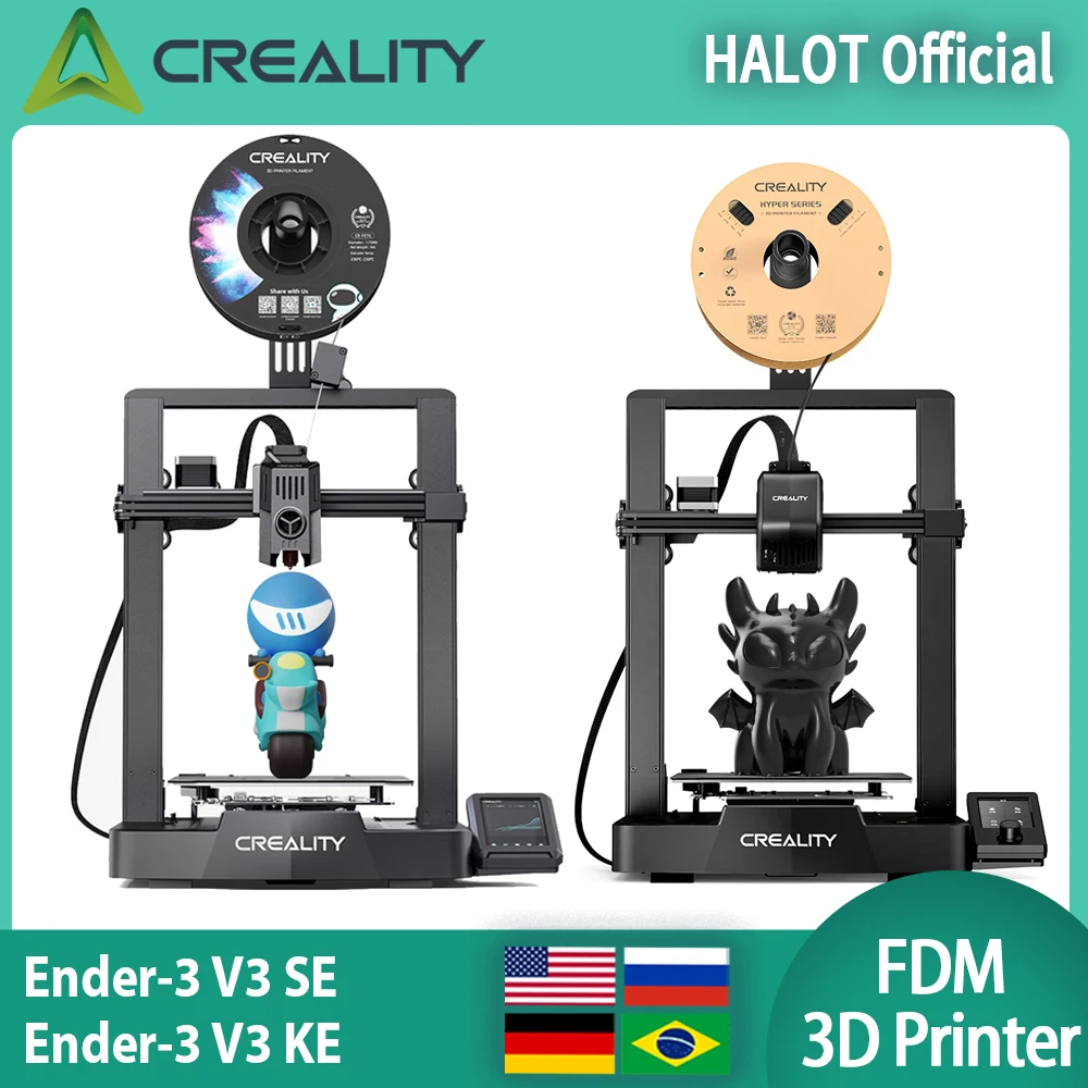 Creality Ender 3 V3 KE/Ender 3 V3 SE Модернизированный экструдер Sprite с прямым приводом Скорость линейной рейки по оси X Автоматическое выравнивание 3D-принтера