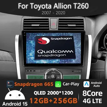 Autorádio s Androidem 15 pro Toyota Allion T260 2007 - 2020, Qualcomm QLED, hlavní jednotka, 4G WIFI, multimediální stereo, video přehrávač, 2DIN, BT 6 nejlepší prodej Autorádio Toyota Allion - №6