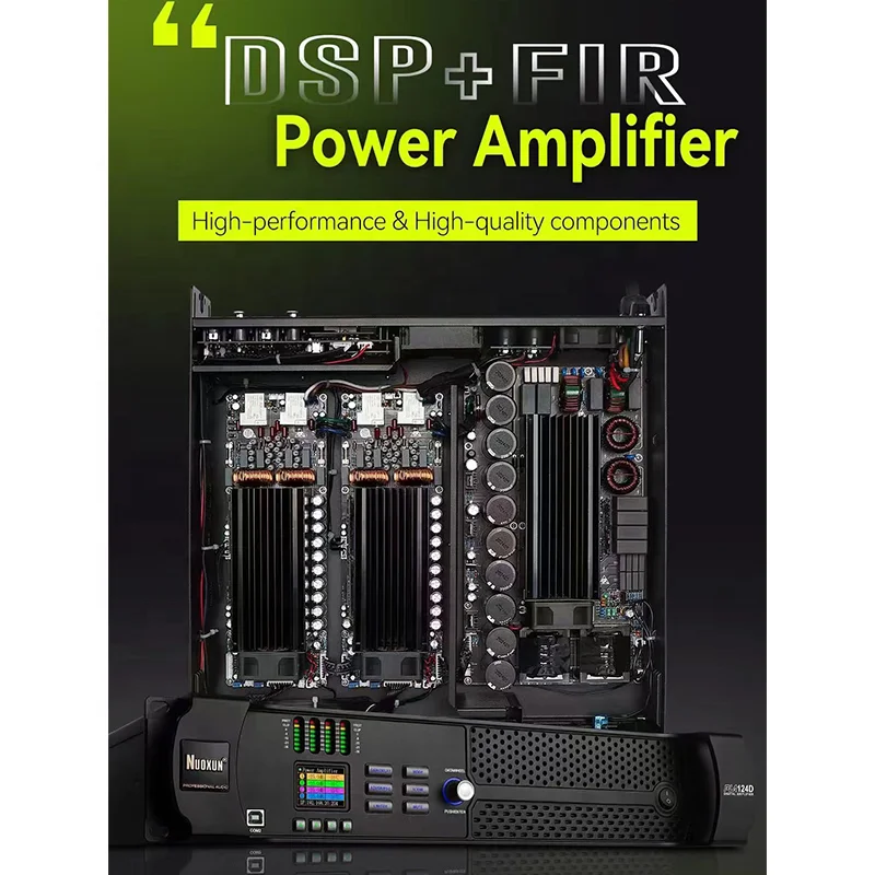 

2025 hot sale 4 Channels 1200 Watts Class D Power Amplifier Subwoofer Professional DSP for Soundbar