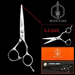 MIZUTANI-Ciseaux de coiffeur professionnels, 5.5 pouces, matériel 440C, design ergonomique, ensemble d'outils de coiffure