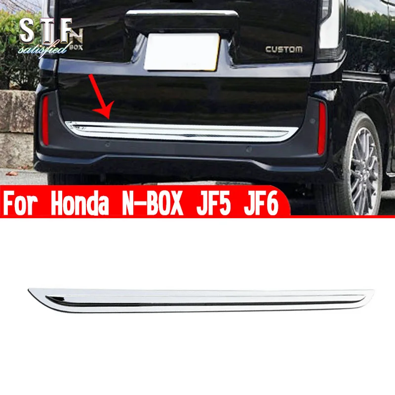 For Honda N-BOX JF5 JF6 2023 2024 Accessories Rear Trunk Lid Cover Edge Trim Molding Decoration Stickers