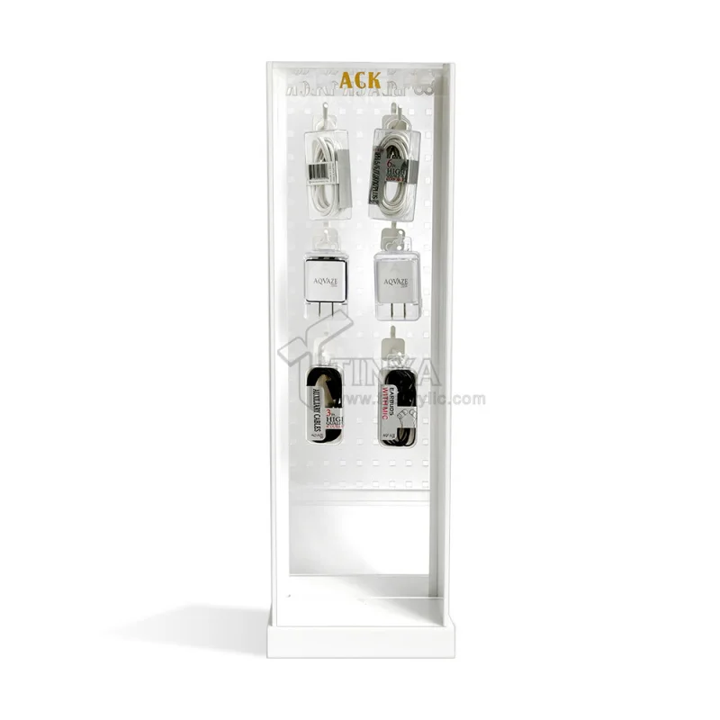 custom.New Launching Mobile Phone Accessories Display Stand Counter Display with LED Light Shop