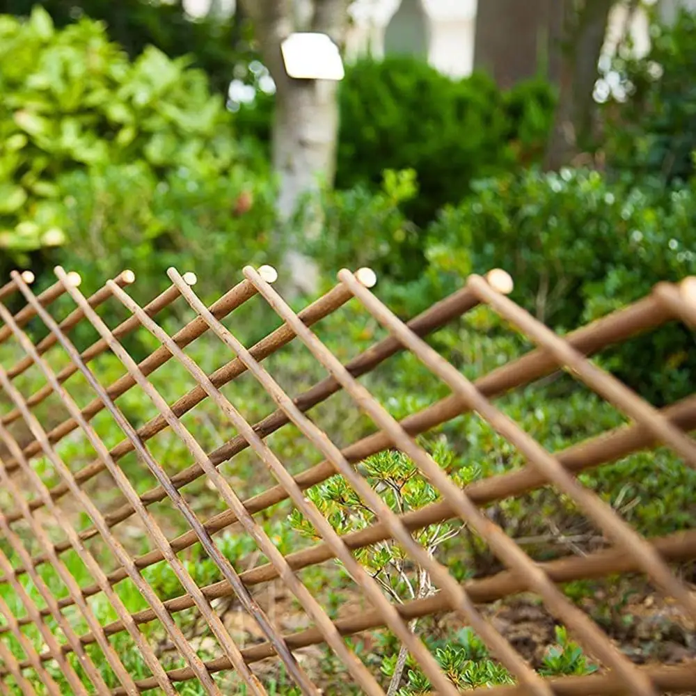 Garden Trellis Expandable Plant Support Willow Lattice Fence Telescopic Wooden Landscaping Fence Courtyard Garden Gorgeous