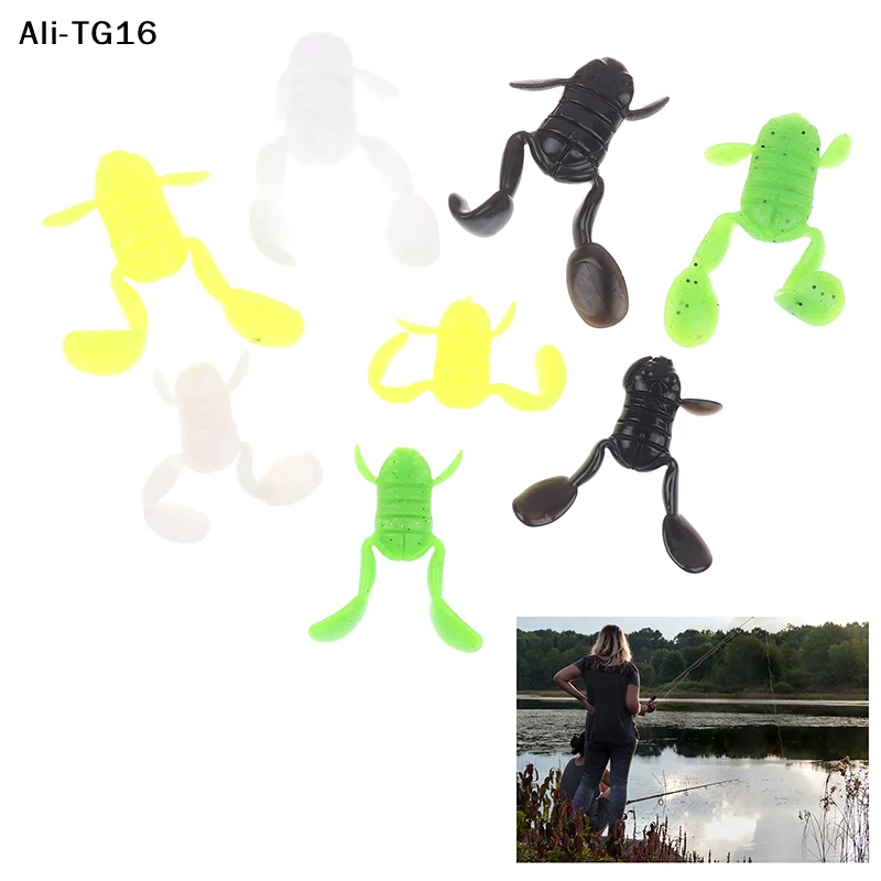 

ODA10-1Pc Frog Lure 5g 10g Soft Frog TPE Frogs Soft Bait Kick Water Frogs Easy To Hook Topwater Soft Lure Fish's Favorite Bait