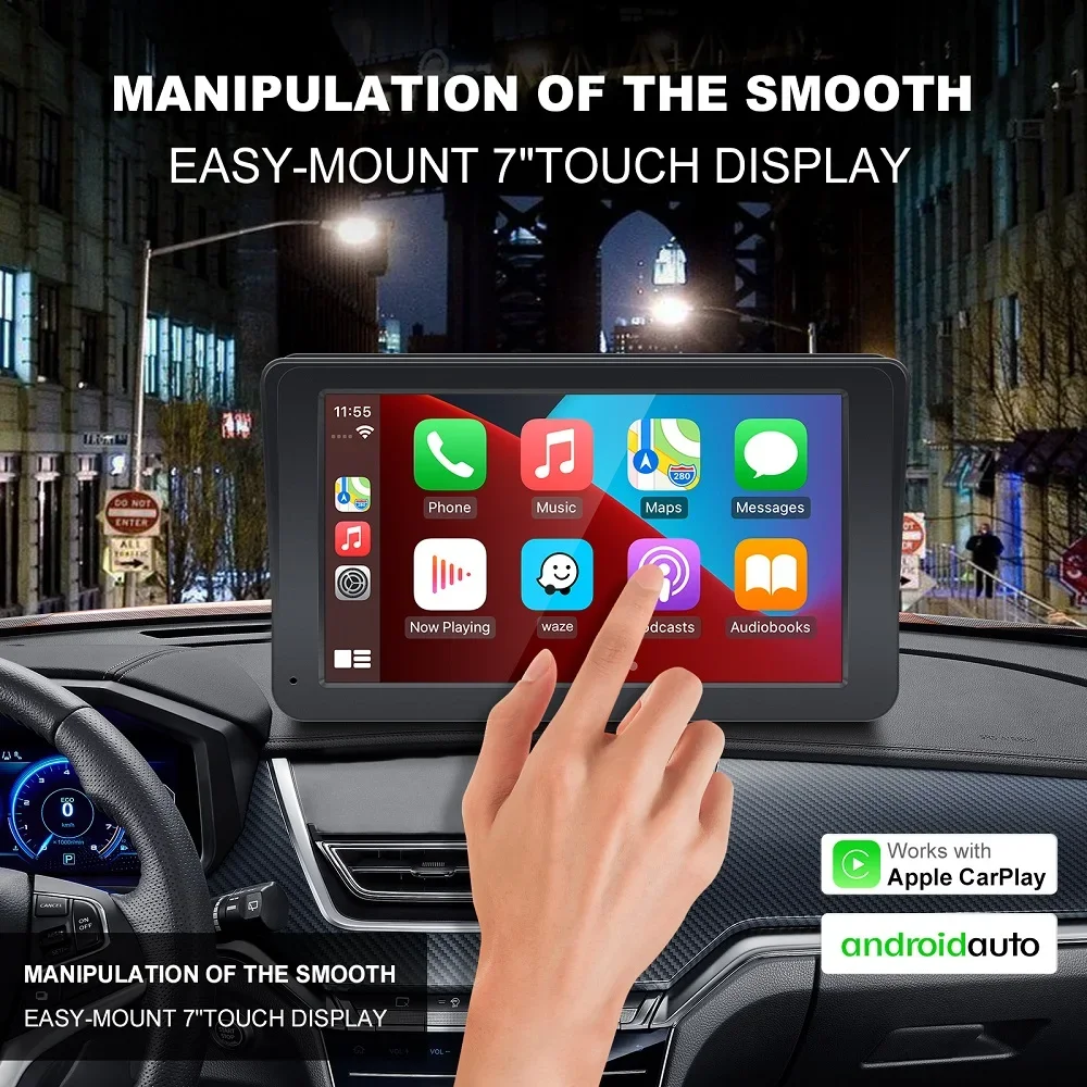 Universal 7inch Car Radio Multimedia Video Player Wireless Carplay GPS Navigation Android Auto Bluetooth Touch Screen