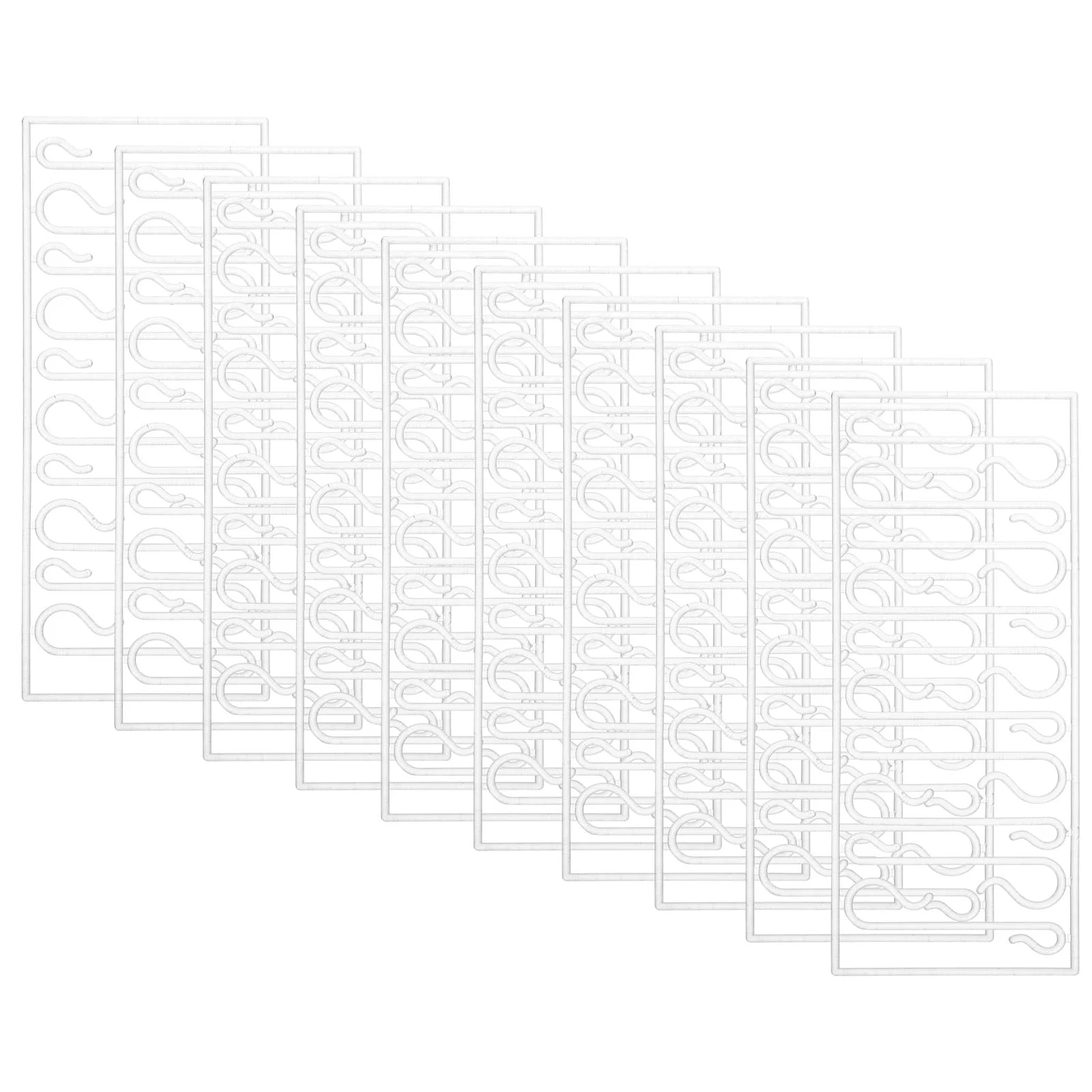 100 Uds. Gancho de Navidad, colgadores de adorno de árbol de plástico transparente para decoración navideña de mantel, guirnalda de Navidad multiusos