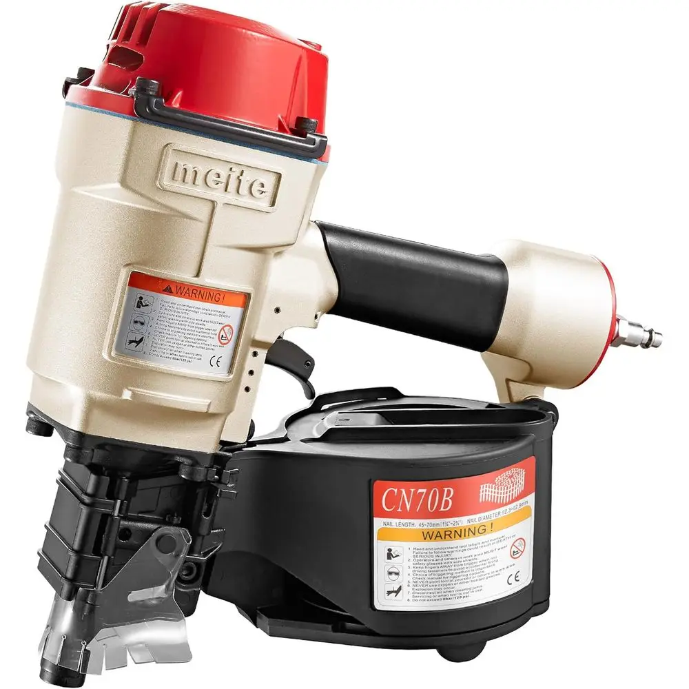

Pneumatic Coil Nailer 15/16 Degree for 1-3/4 to 2-3/4 Wood, 300PCS Magazine, Heavy Duty for Decking and Siding