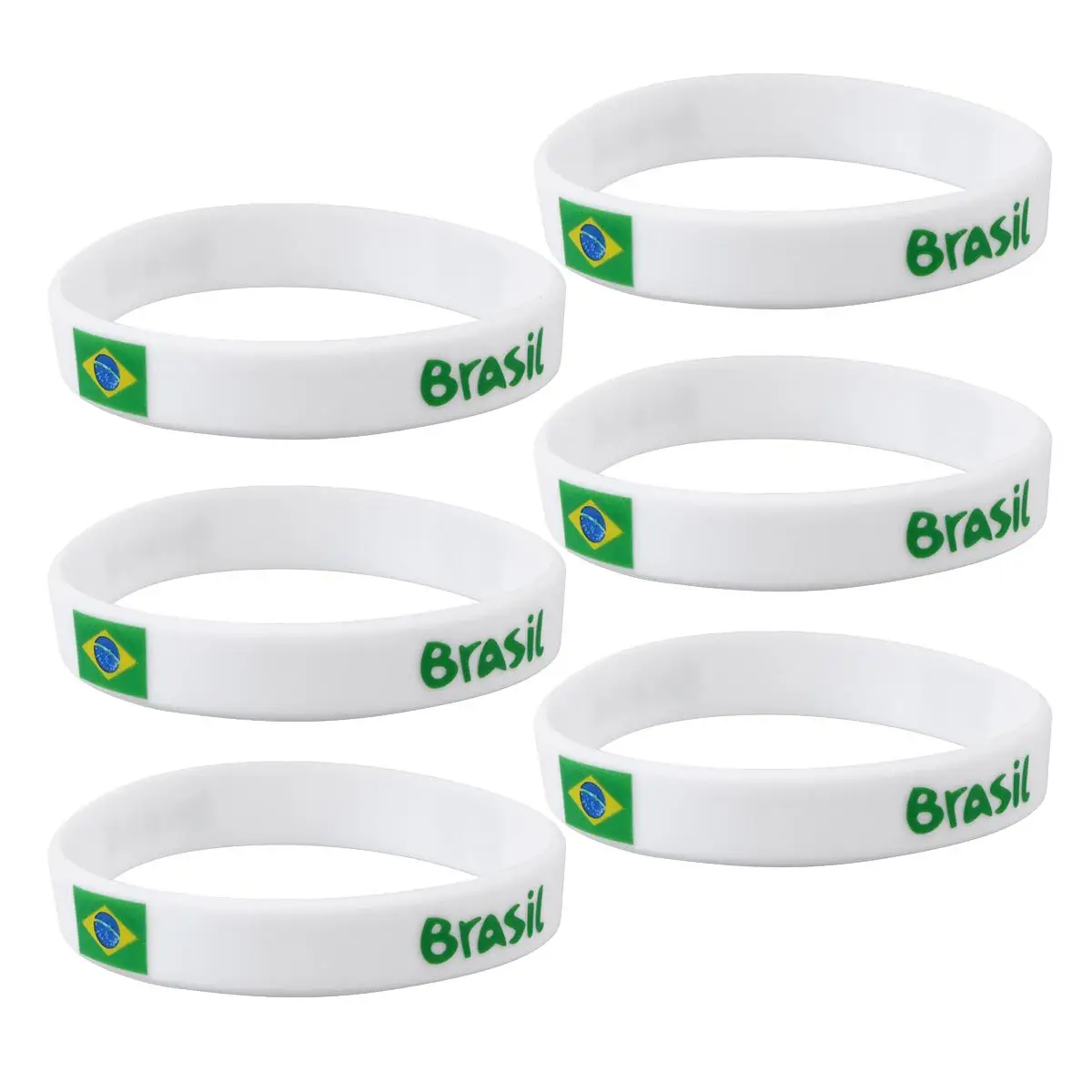 6 шт. силиконовые браслеты для страны с флагом, декоративные эластичные резиновые браслеты для команды Австралии, аксессуары для спортивных игр