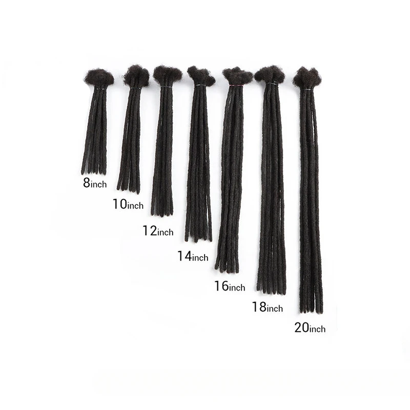 0.4/0.6/0.8 cm 100% Human Hair Dreadlock Extensions Loc Extensions Human Hair Permanent Loc Extensions Human Hair Natural Black