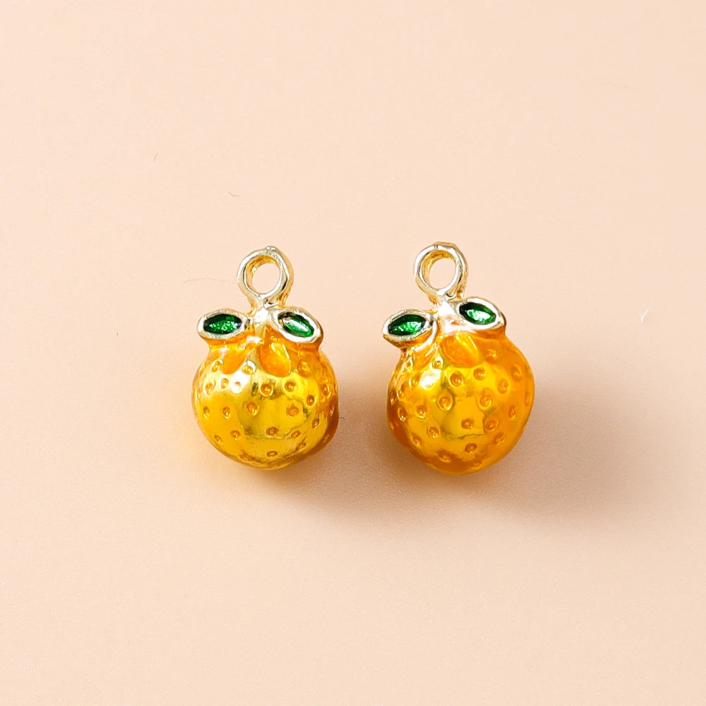 5 Stück Niedliche Gemischte Obst- und Gemüseanhänger: Kirsche, Traube, Mais - Emaille-Charms für DIY Schmuckherstellung, Halsketten und Ohrringe – Detail 13