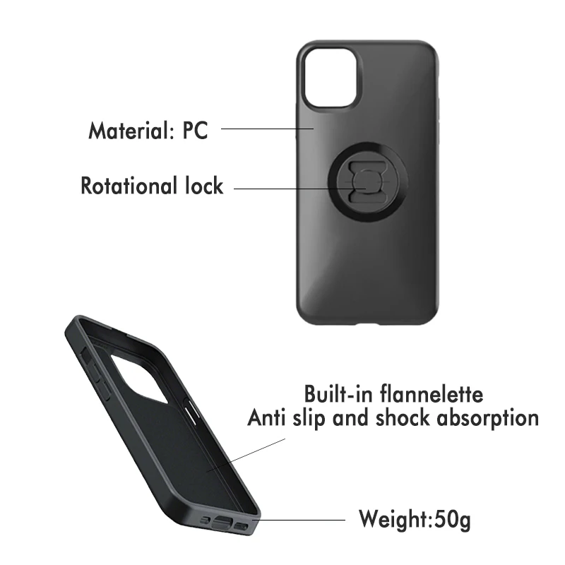 Motorcycle Bracket Mobile Phone Protection Case Anti Vibration Protection Quick Lock For IPhone 7 8 11 12 13 14 15 Pro Max
