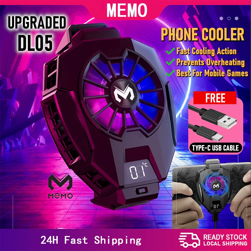 Universal Mobile Phone Cooler MEMO DL05 DL06 FL05 Air Cooler For PUBG Gaming Cooling Fan Radiator Cool Heat Sink For Cellphone