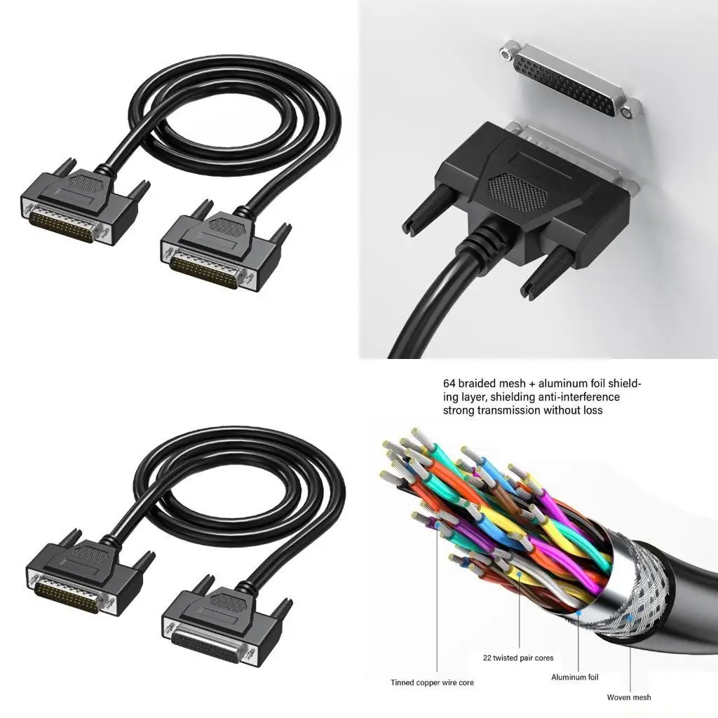 M5TD Programming Data Cable DB44 Male to Female/Male Conductors Cable