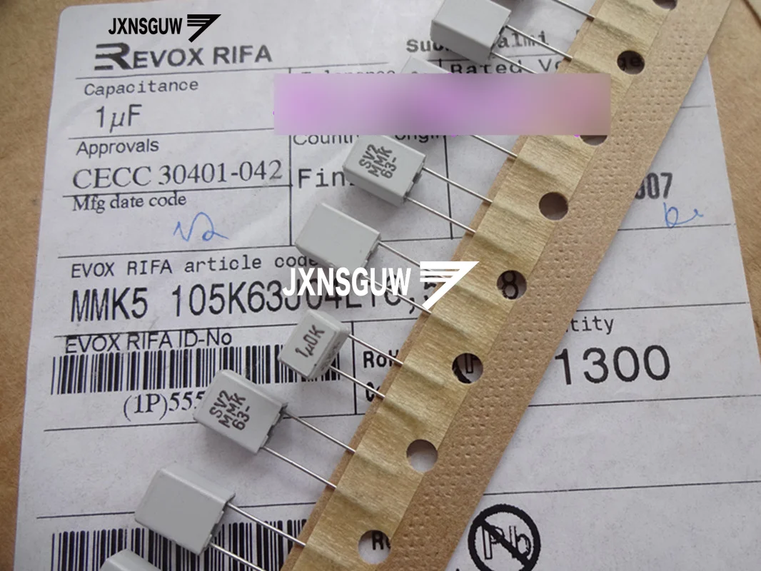 

10PCS NEW Original EVOX RIFA MMK5 1UF 63V Film capacitor 105/63V audio MMK 1UF 63V 1000NF 105