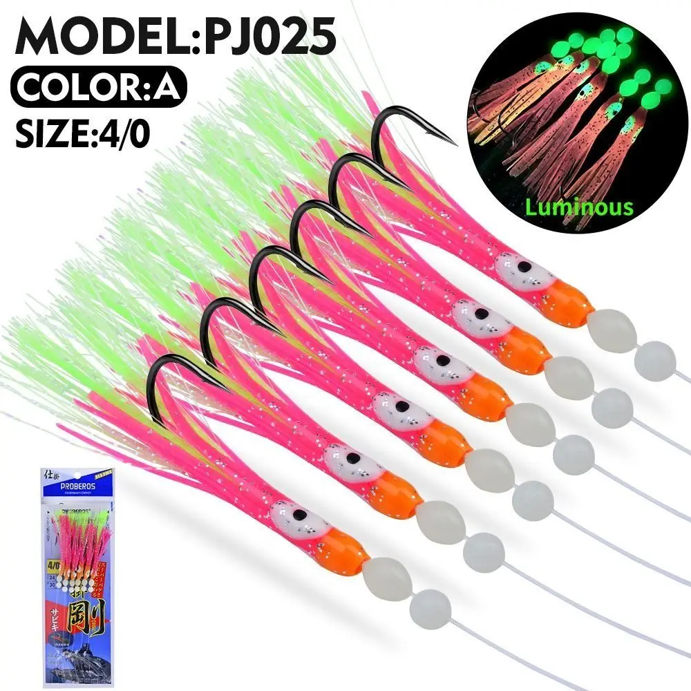 

18pcs Rigs String Hooks Luminous Cluster Lures Eel Sabiki Artificial Luminous Fishes Lure Simulation Luminous