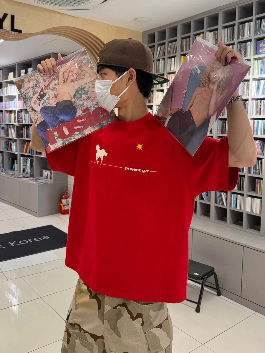 

High Quali Ailz Project ex Loose Fit ort Sve T-irt Street Sle Letter Print Youthful Trendy Cotton Summer Top